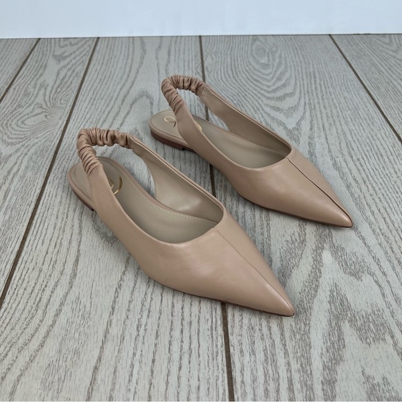 Sam Edelman Women's Whitney Pointed Toe Slingback Flats 7M Macadamia (Tan) $120 - Picture 1 of 9